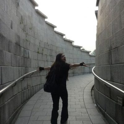 Aliki Katriou walking